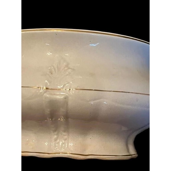 Vintage K.T. & K. Co Semi Vitreous Porcelain Camber Pot / Bowl / Soup Tureen - Picture 11 of 13